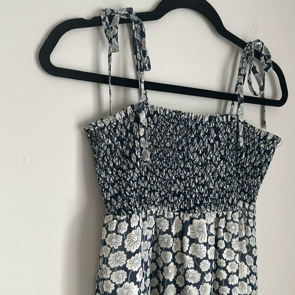 Liberty Of London For Target Floral Smocked Maxi Dress Blue Size XS Boho Cottage - Picture 3 of 10